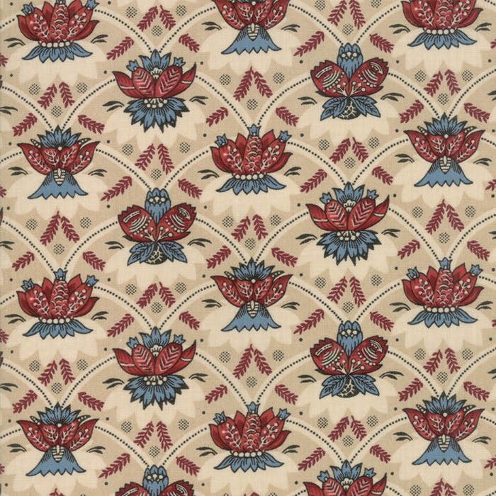 Tela de Moda Fabrics Estampada Beige, Tostado, Azul & Granate<p class="t1product"> M008 </p>