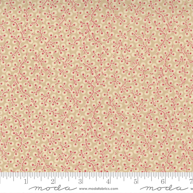 Tela de Moda Fabrics Estampada Beige medio, Beige claro & Rojo<p class="t1product"> M010</p>