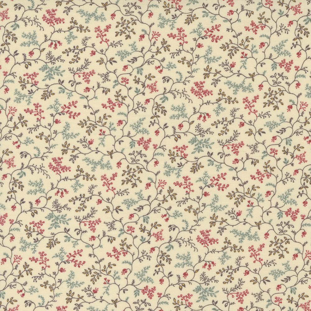 Tela de Moda Fabrics Estampada Vainilla, Verde, Rojo & Azul verdoso<p class="t1product">M012</p>