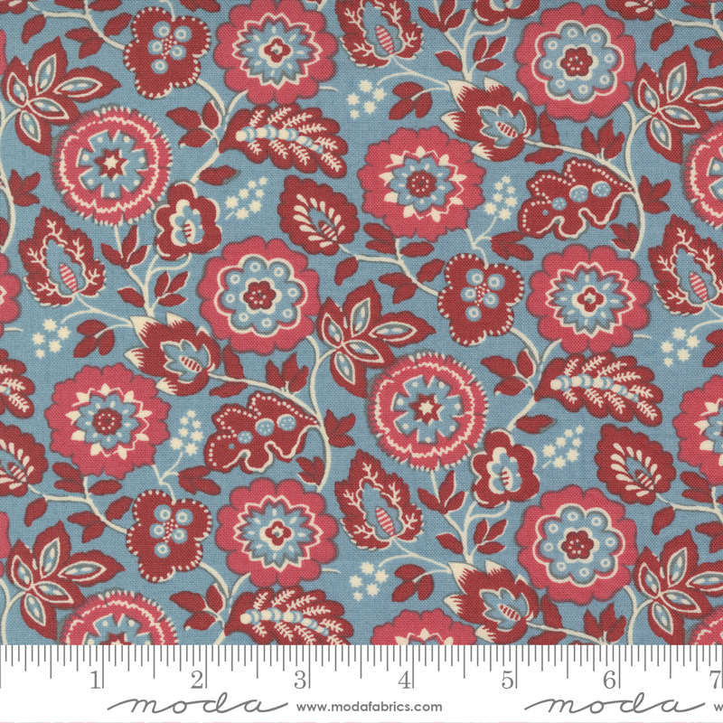 Tela de Moda Fabrics Estampada Azul, Granate & Rojo empolvado<p class="t1product"> M027 </p>