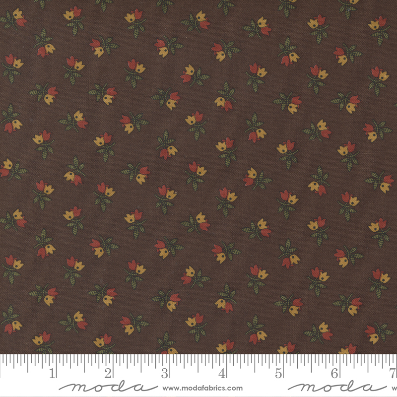 Tela de Moda Fabrics Estampada Marrón chocolate, Mostaza, Rojo & Verde<p class="t1product"> M032 </p>